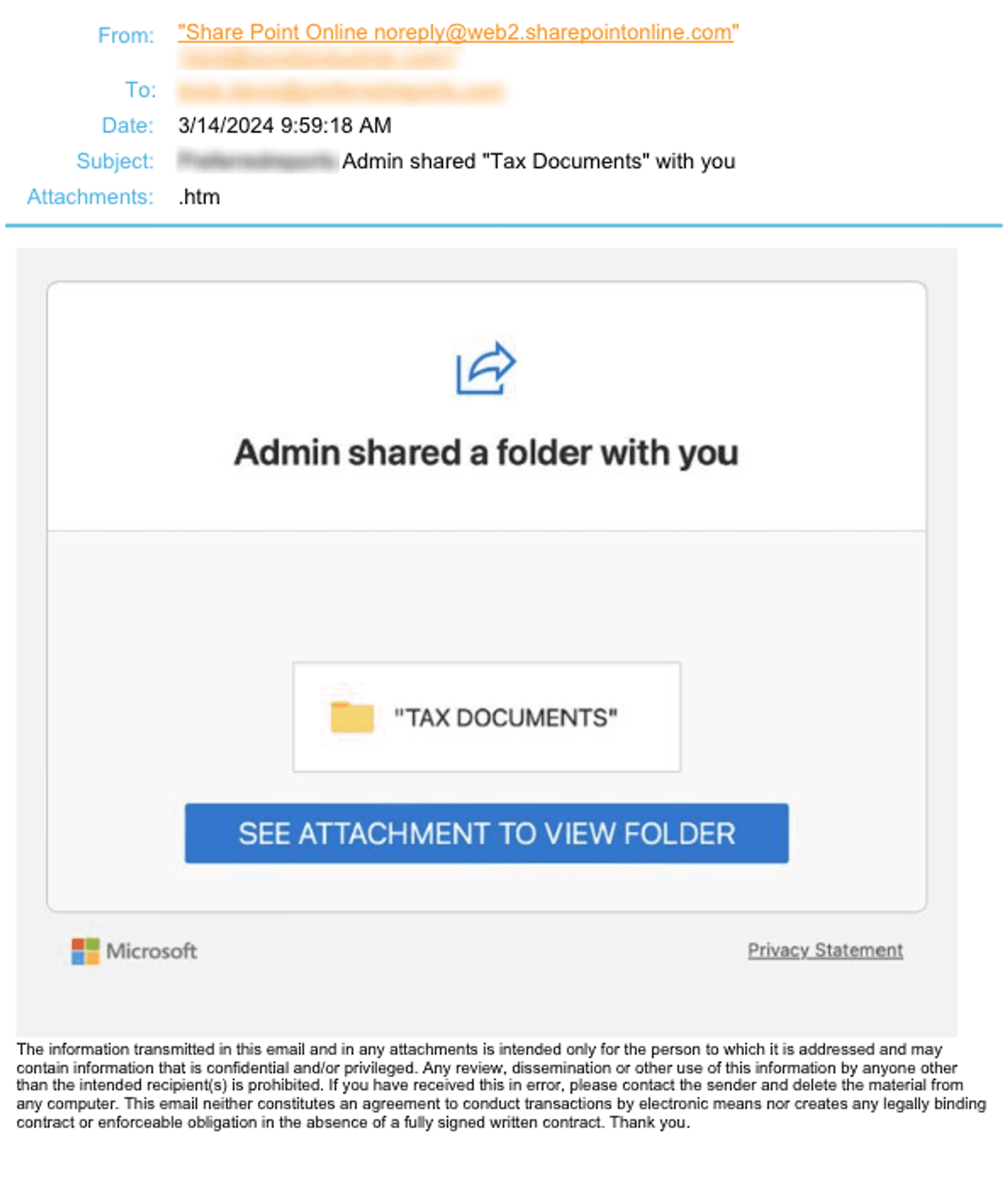 Tax Themed Email Scams Sharepoint