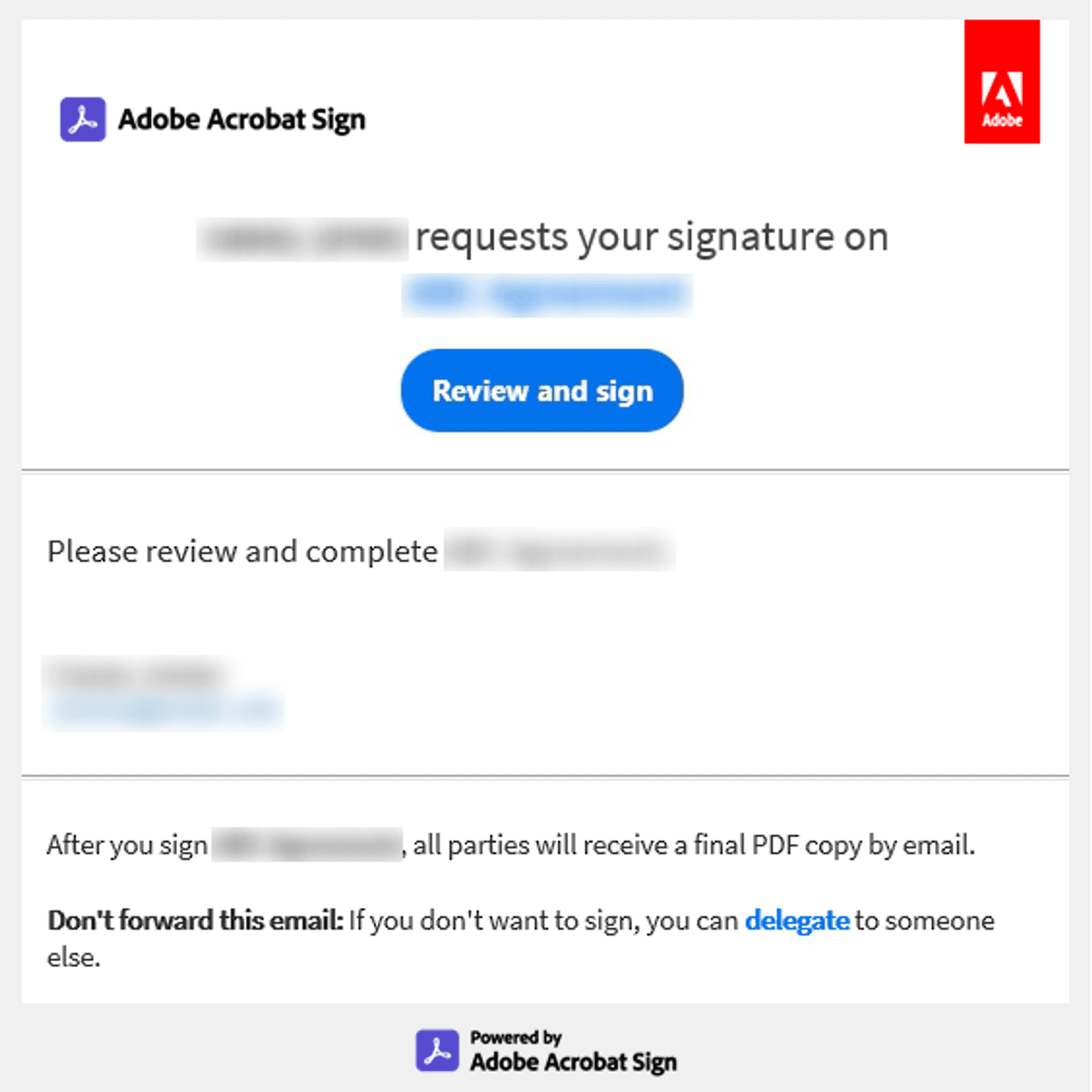 Adobe Acrobat Sign Impersonation Attack Real Email