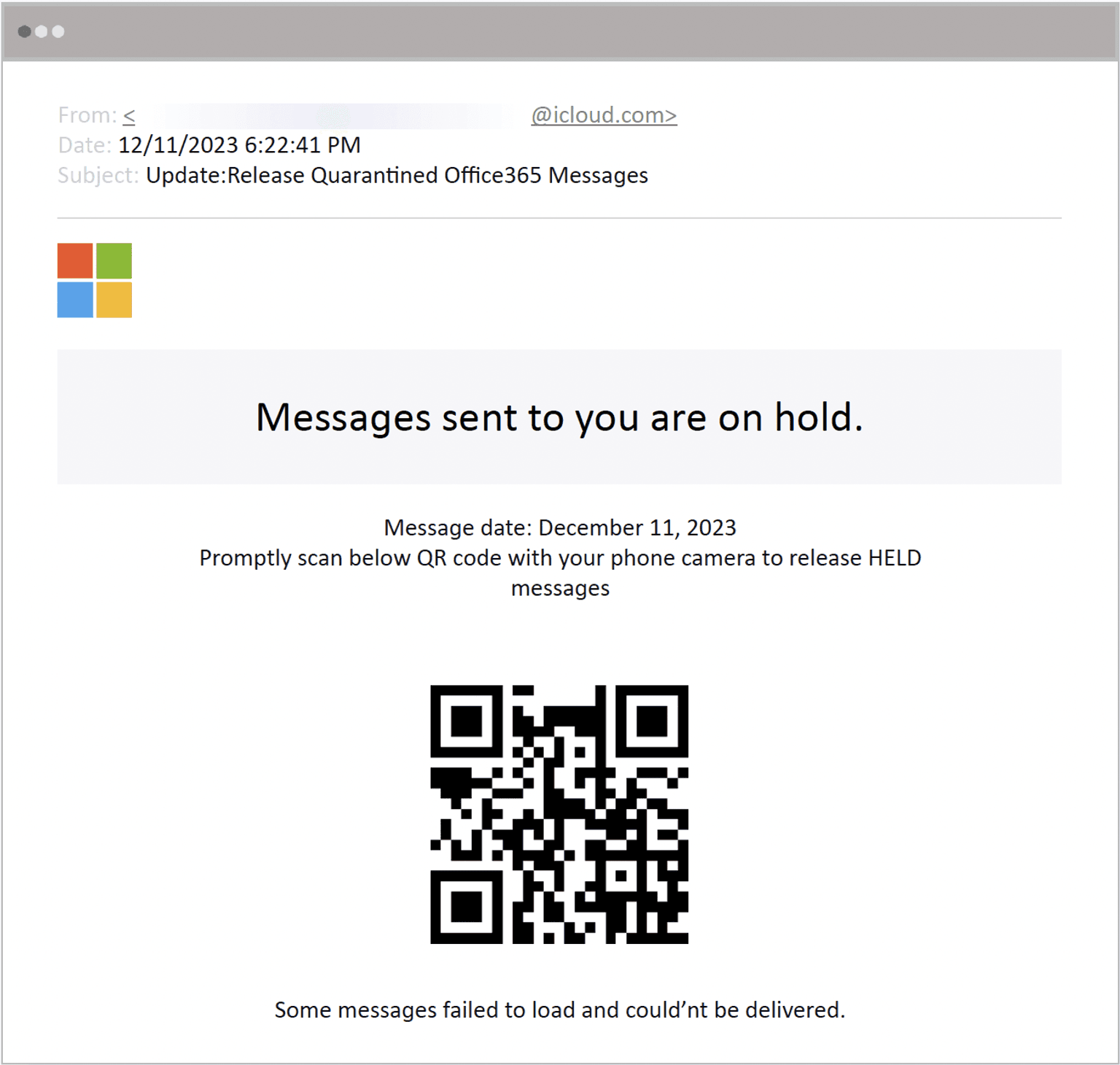 QR Code Phishing Blog Quaranted Messages Email