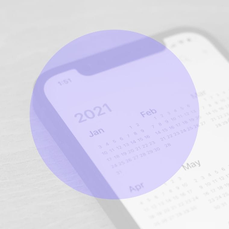 Blog purple calendar