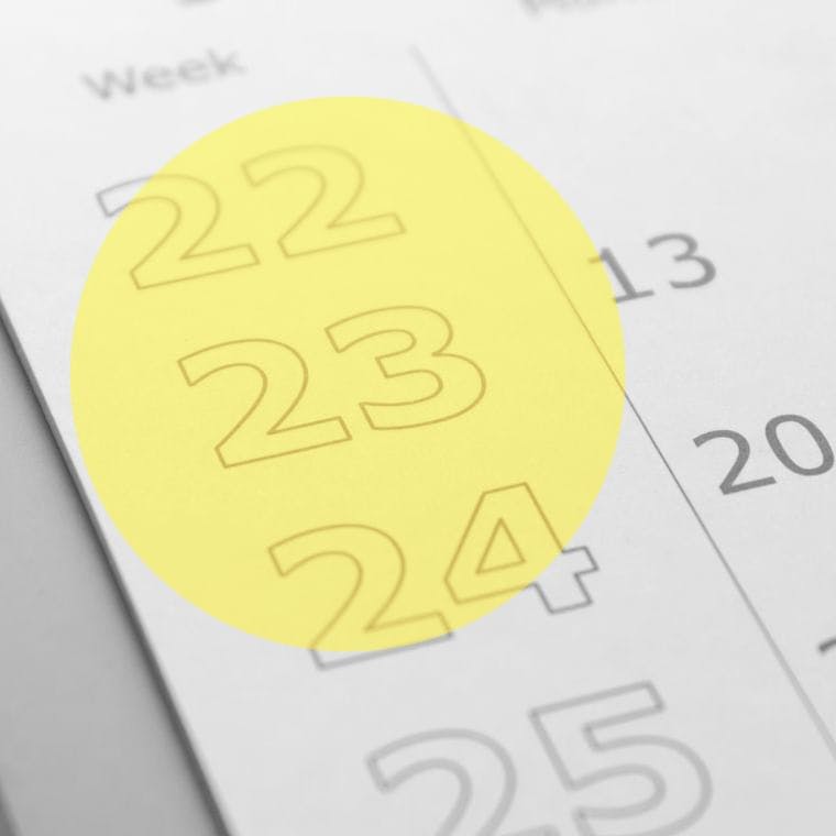 Blog yellow calendar