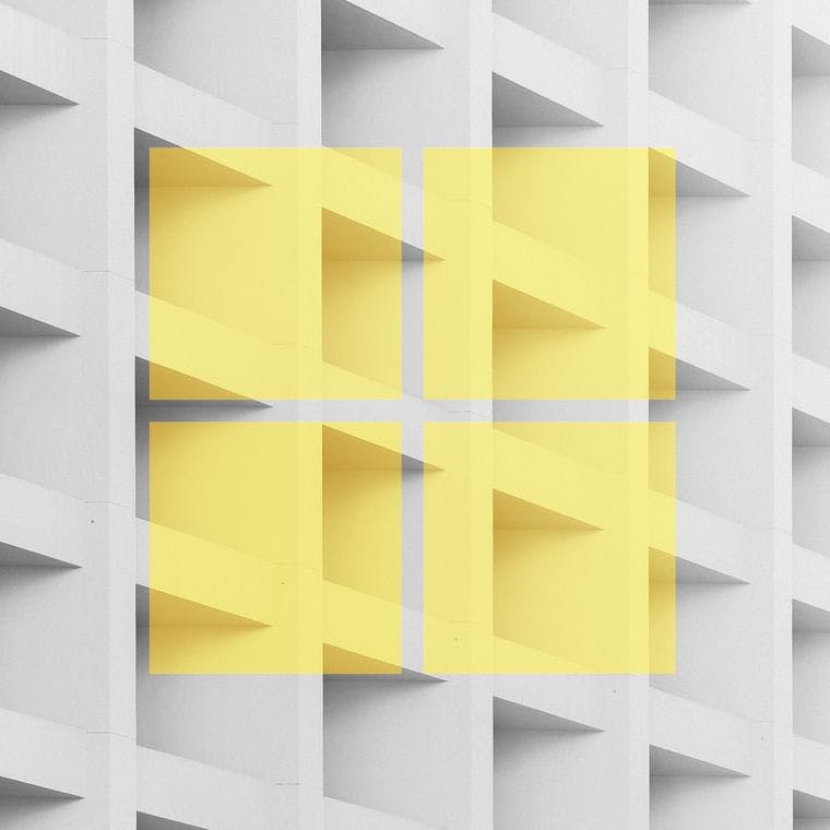 Blog yellow microsoft squares