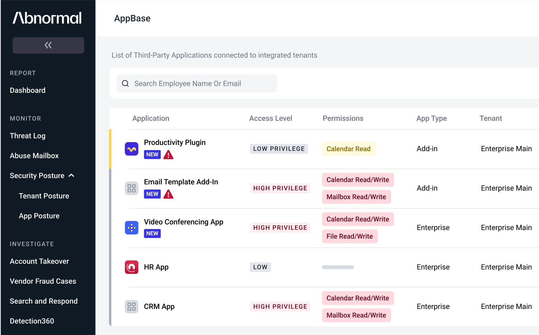App Base Table View